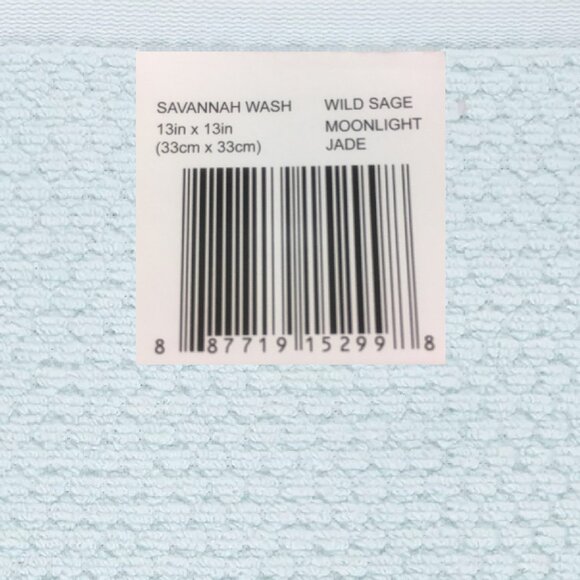 3 new Wild Sage Savannah Quick Dry 90% Cotton WASHCLOTHS in MOONLIGHT JADE GREEN - Picture 4 of 5